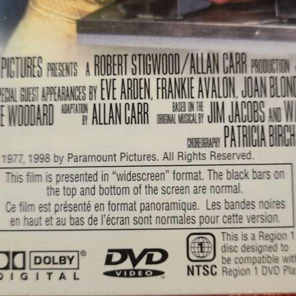 4/$80 Grease DVD with Songbook - Widescreen, 1978 - Picture 4 of 12